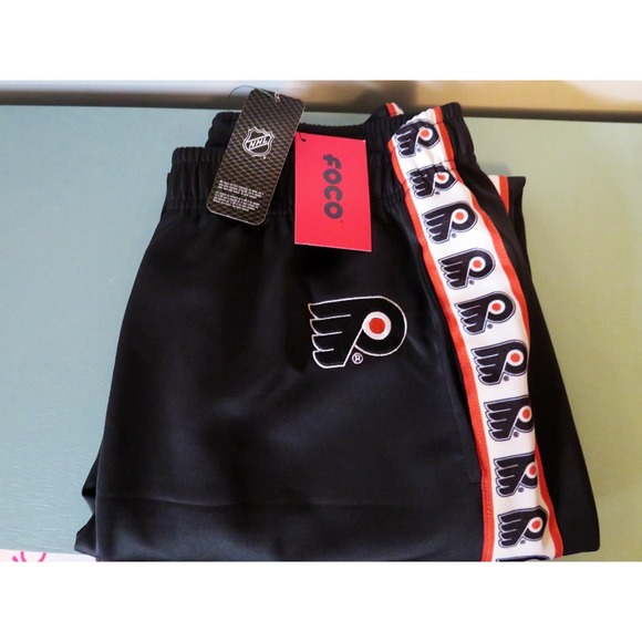 NHL Other - New NHL Philadelphia Flyers Fan Jogger Pants by FOCO Size Large Team Logo Stripe